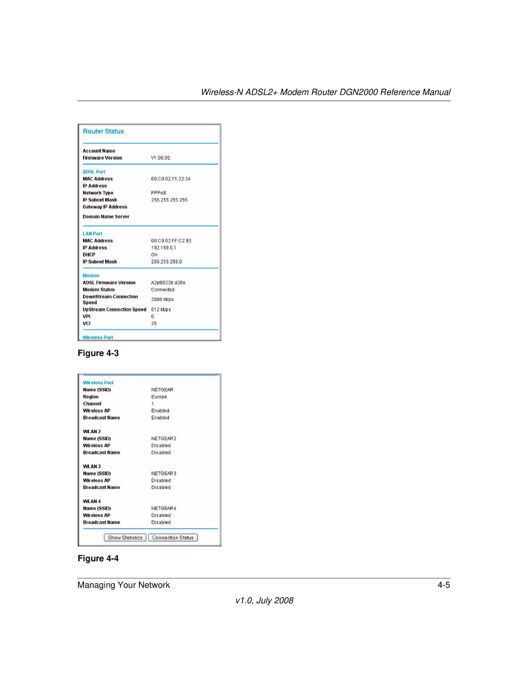 NETGEAR manual Wireless-N ADSL2+ Modem Router DGN2000 Reference Manual 