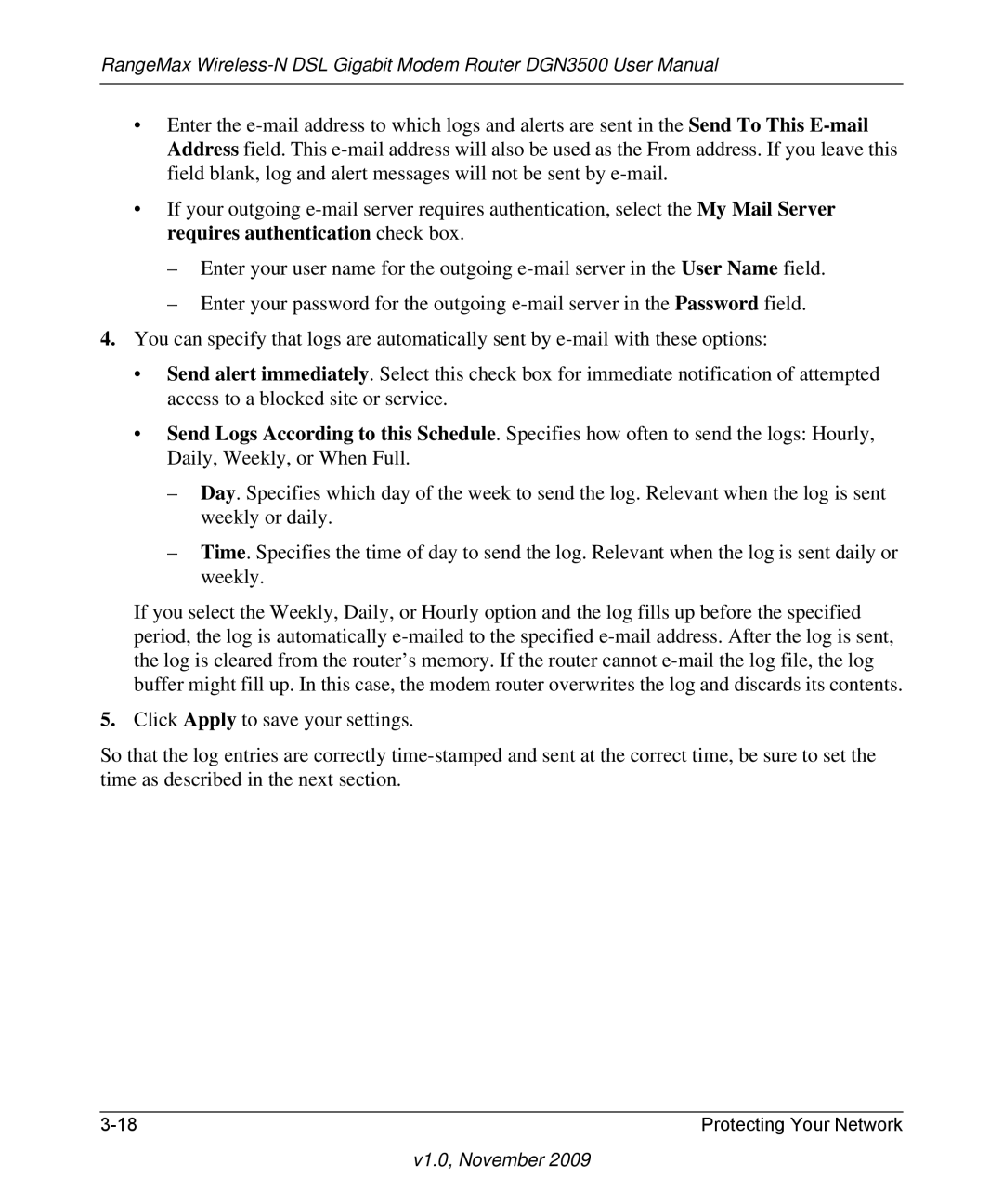 NETGEAR DGN3500-100NAS user manual V1.0, November 