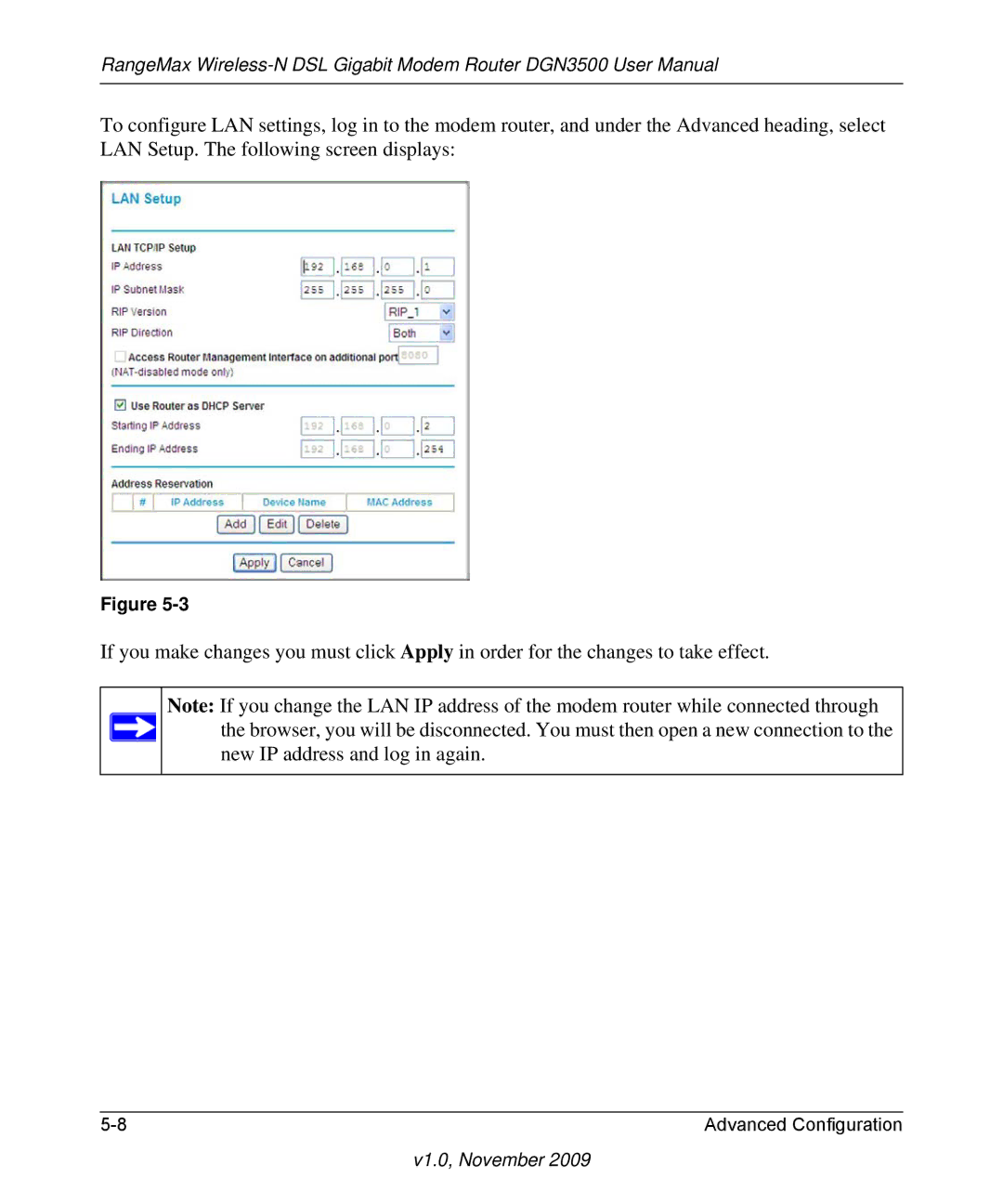 NETGEAR DGN3500-100NAS user manual V1.0, November 