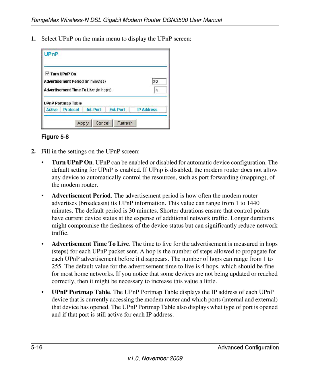 NETGEAR DGN3500-100NAS user manual V1.0, November 