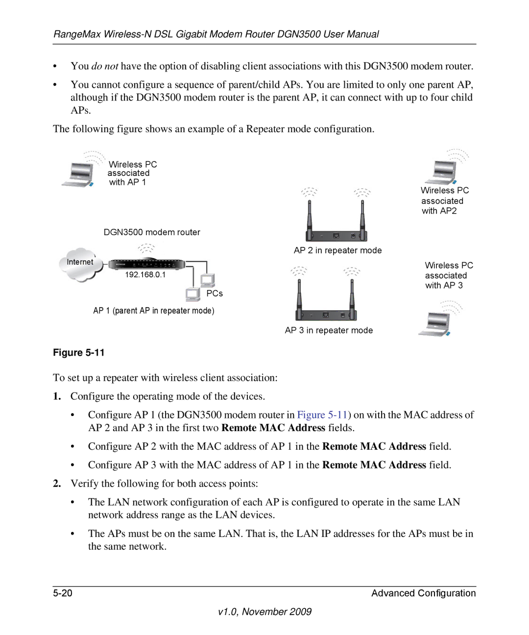 NETGEAR DGN3500-100NAS user manual Internet Wireless PC 192.168.0.1 