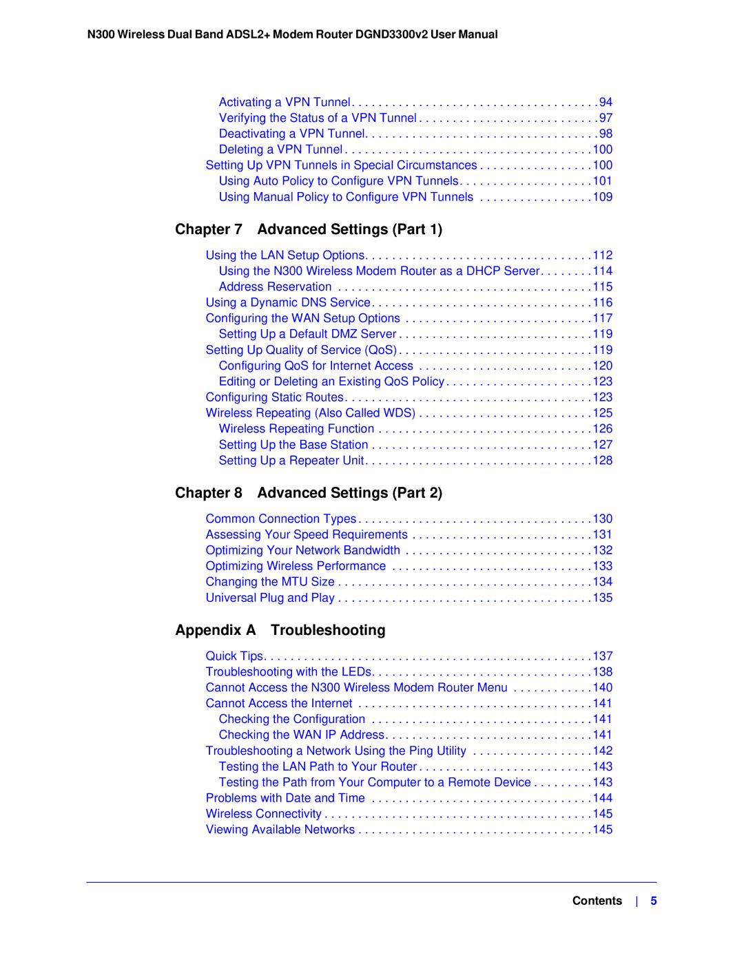 NETGEAR DGND3300-100NAS user manual Advanced Settings Part 