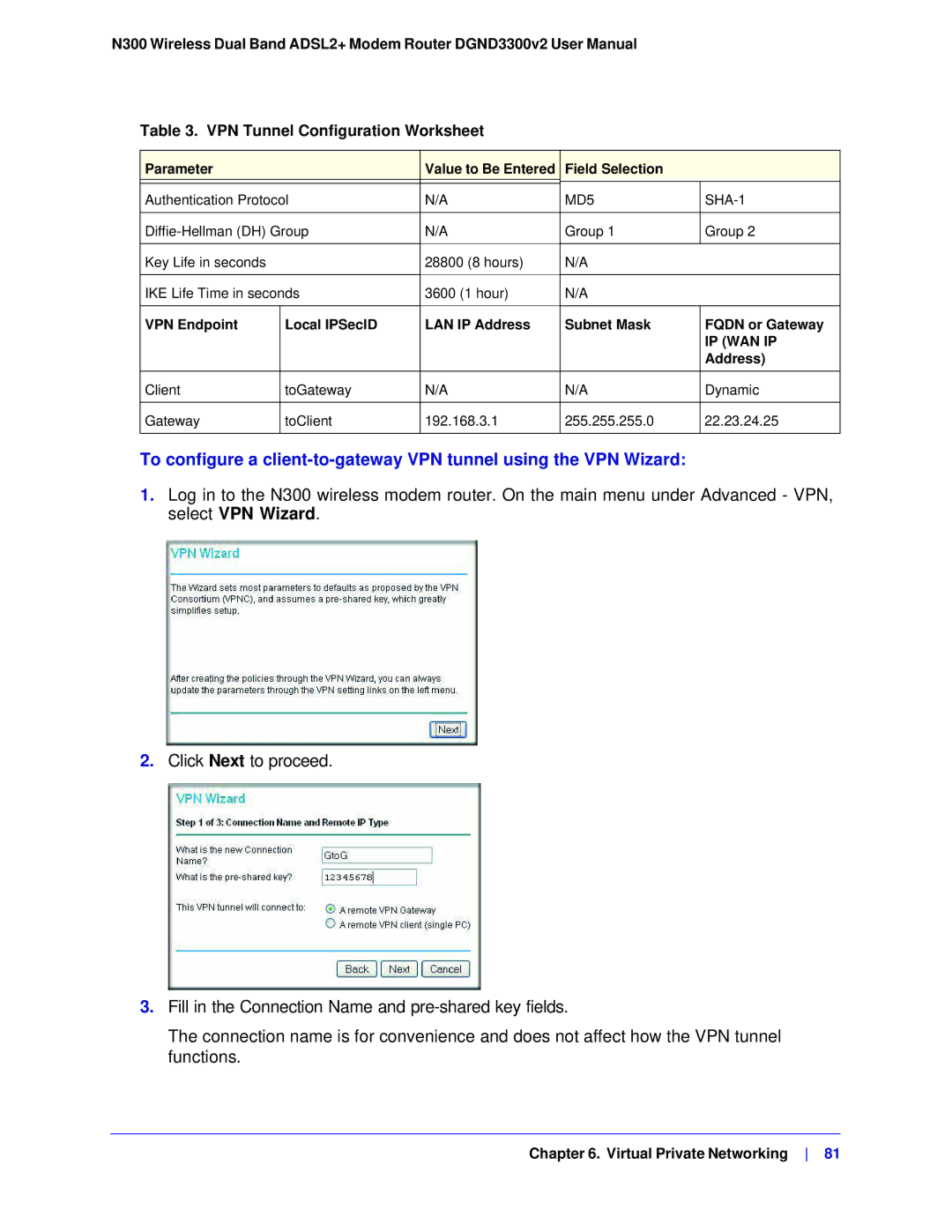 NETGEAR DGND3300-100NAS user manual Address 