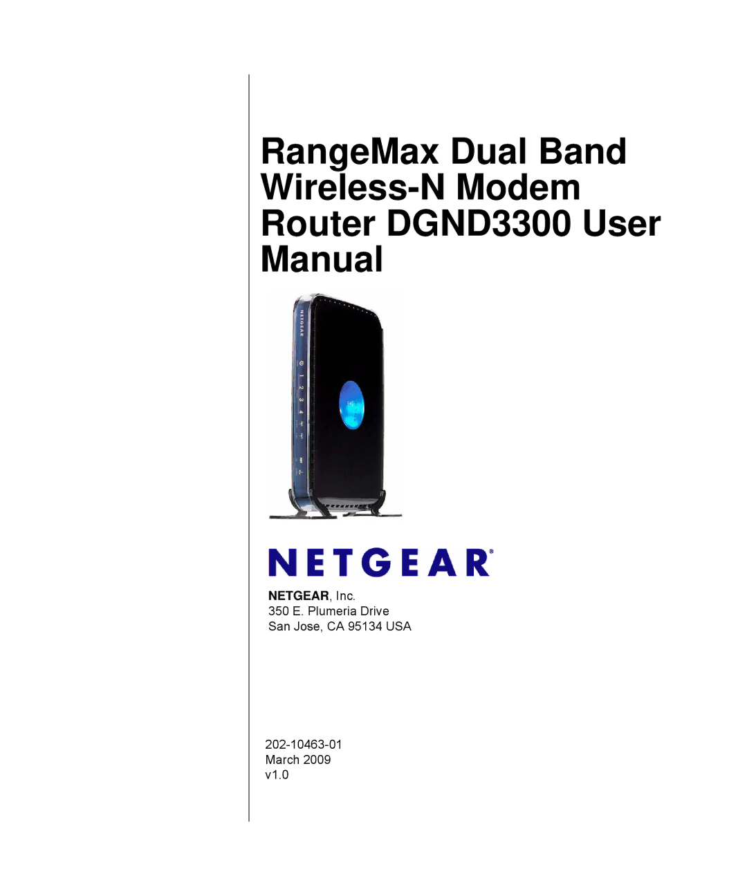 NETGEAR DGND3300 user manual NETGEAR, Inc 