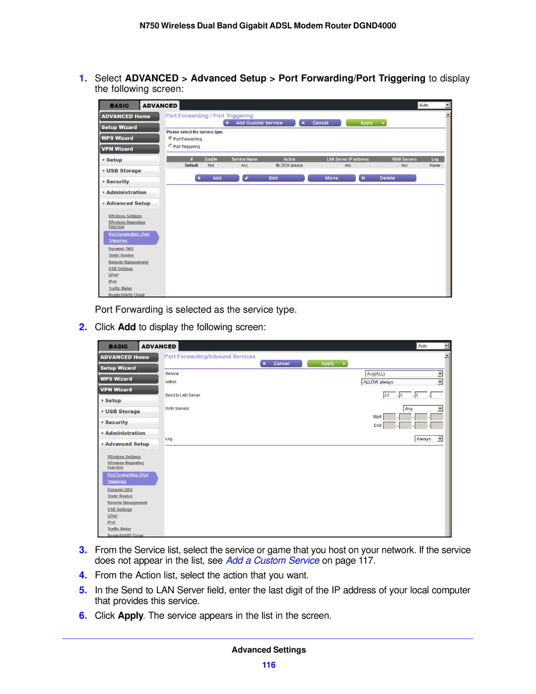 NETGEAR DGND4000-100NAS user manual 116 