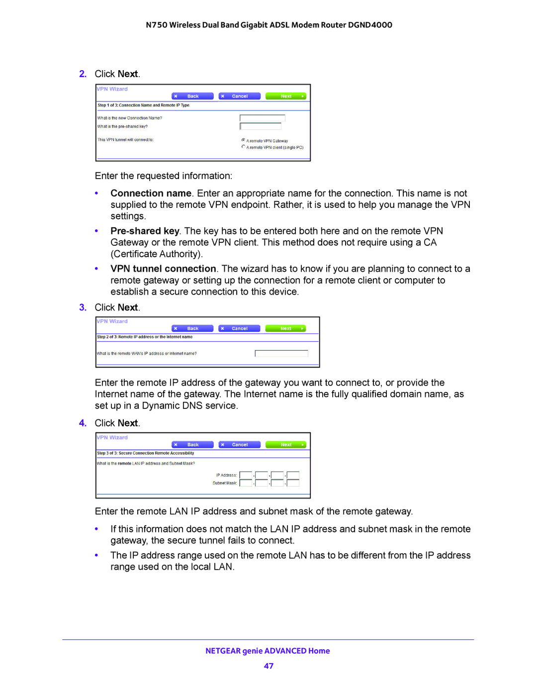 NETGEAR DGND4000 user manual Netgear genie Advanced Home 