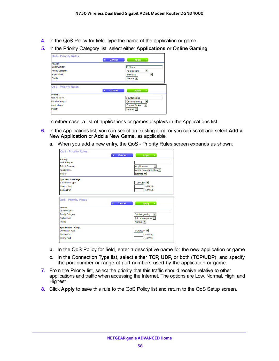 NETGEAR DGND4000 user manual Netgear genie Advanced Home 