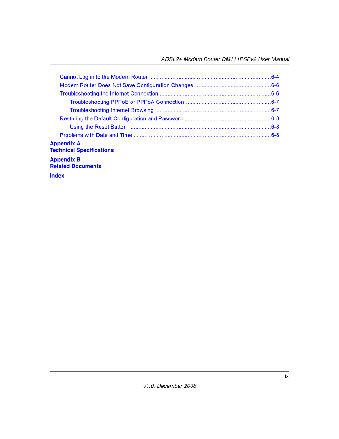 NETGEAR DM111PSPv2 user manual Using the Reset Button 