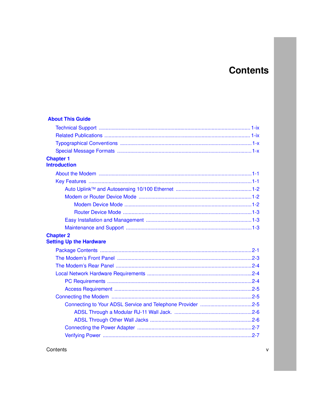 NETGEAR DM602 manual Contents 