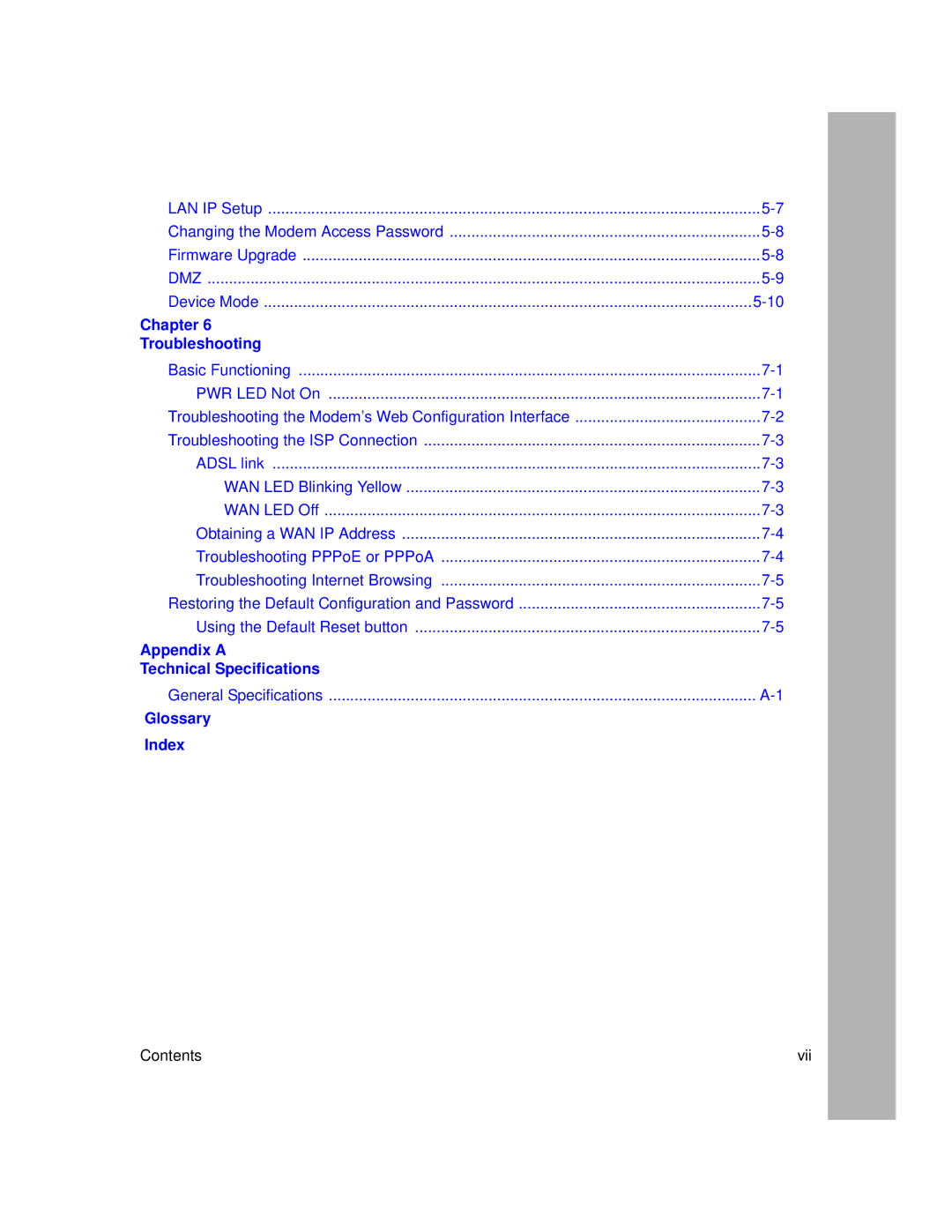 NETGEAR DM602 manual Appendix a Technical Specifications 