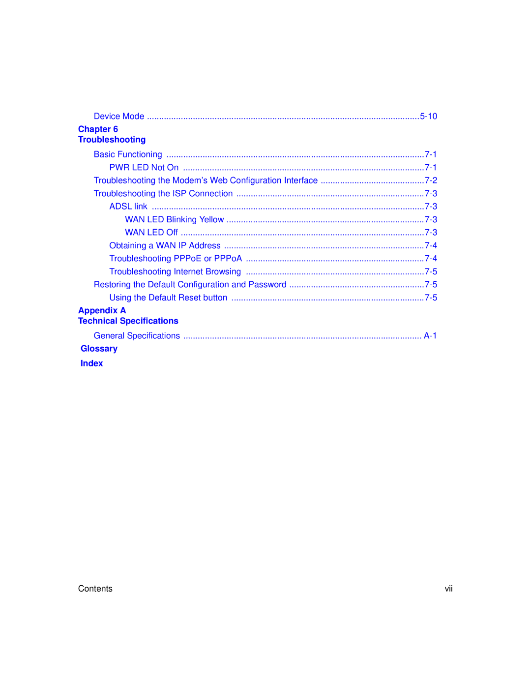 NETGEAR DM602 manual Appendix a Technical Specifications 