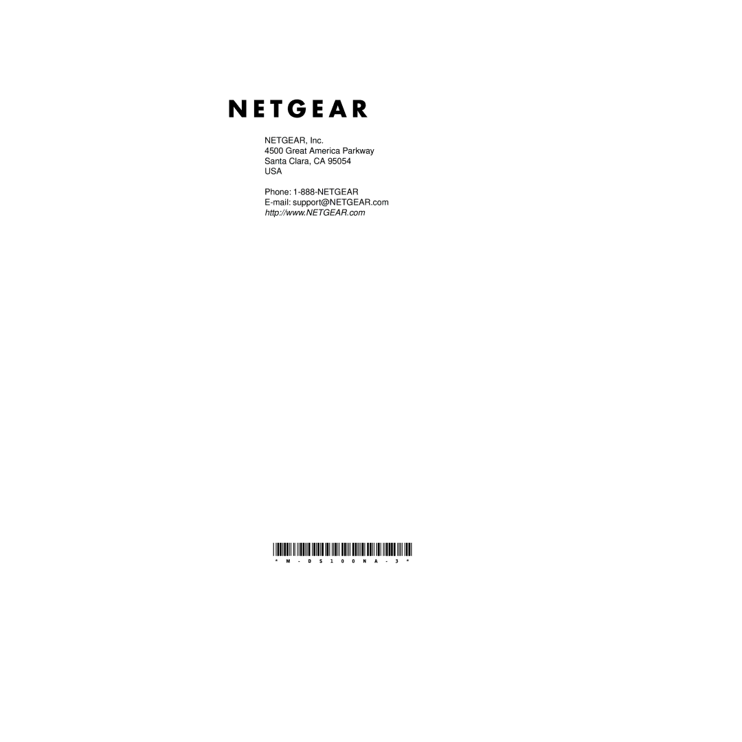 NETGEAR DS104, DS116, DS108, DS106 manual DS100NA-3 