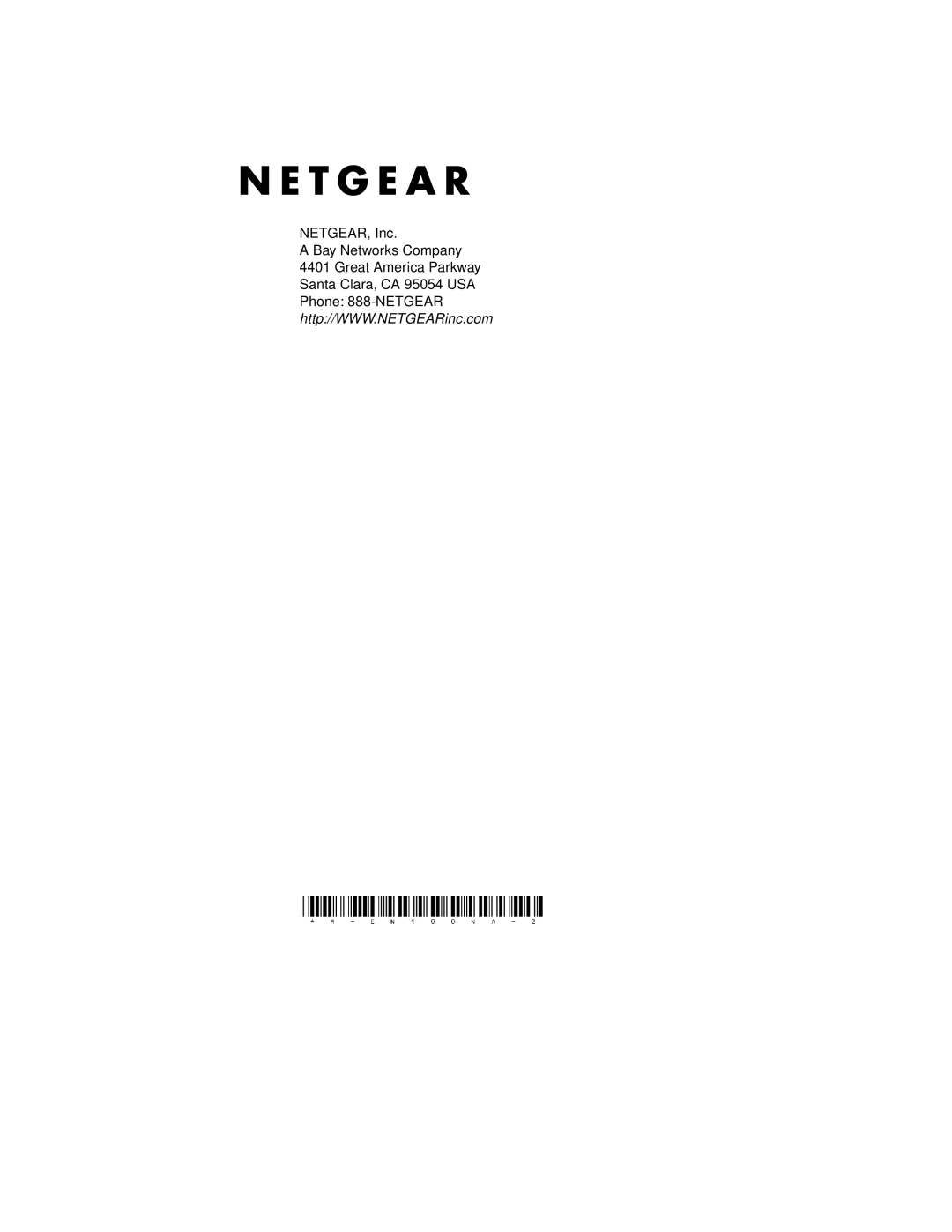 NETGEAR EN116, EN104, EN108 manual EN100NA-2 