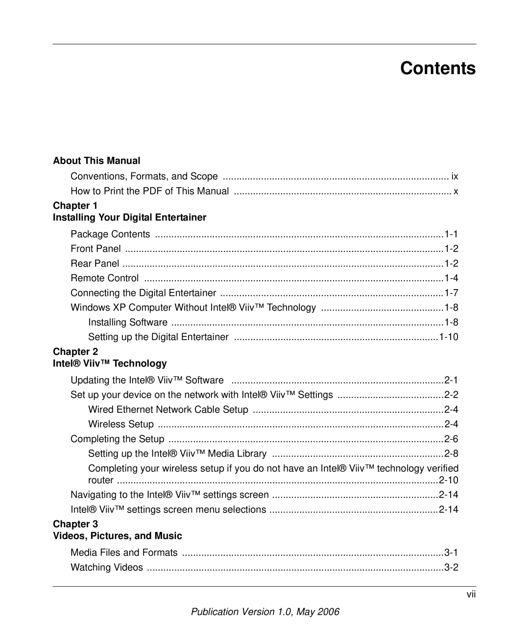 NETGEAR EVA700 user manual Contents 