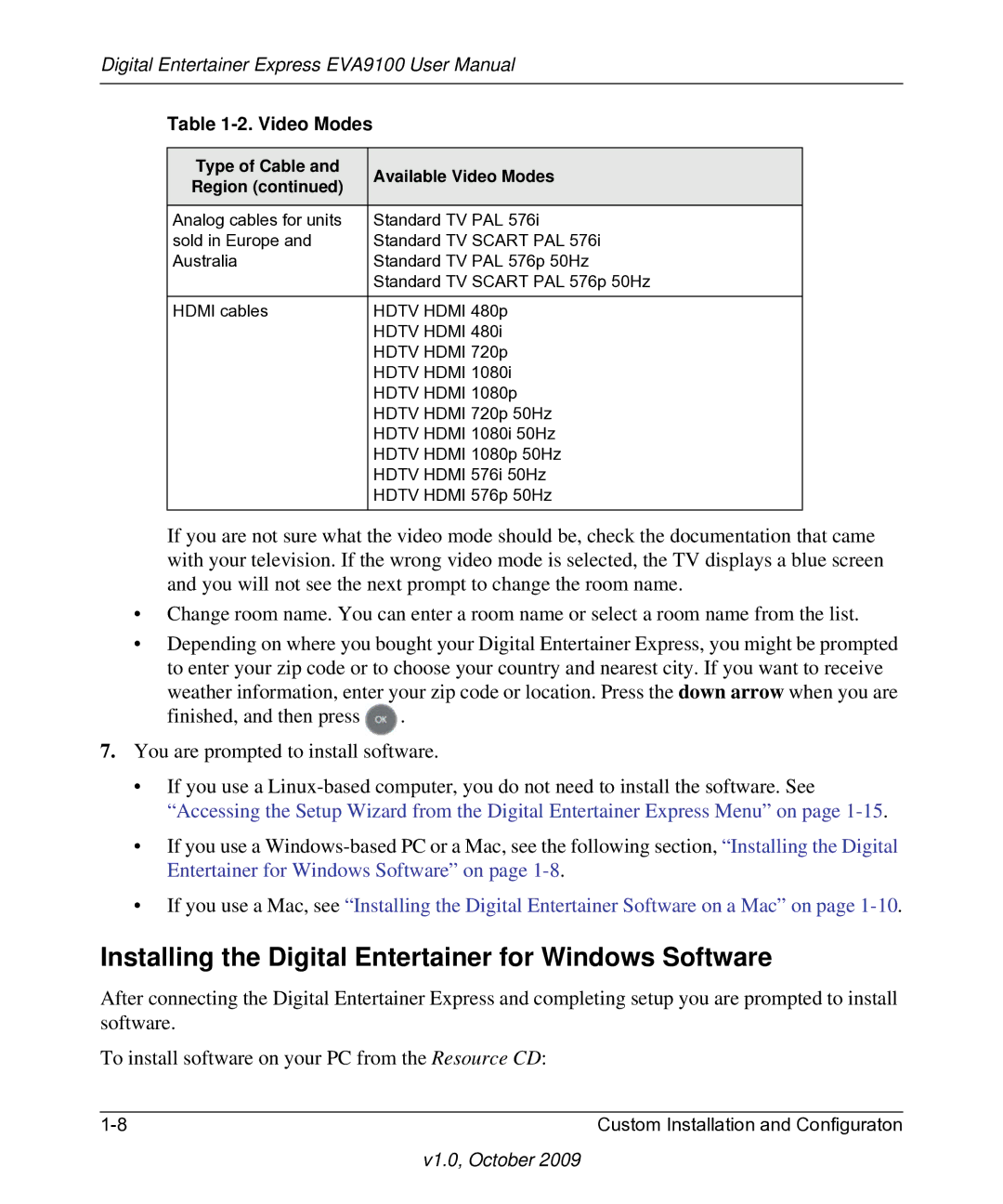 NETGEAR EVA9100 user manual Installing the Digital Entertainer for Windows Software 