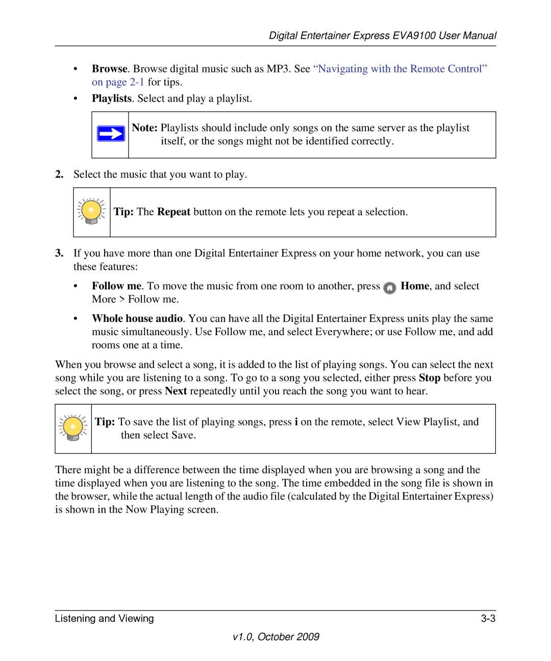 NETGEAR EVA9100 user manual Home, and select 