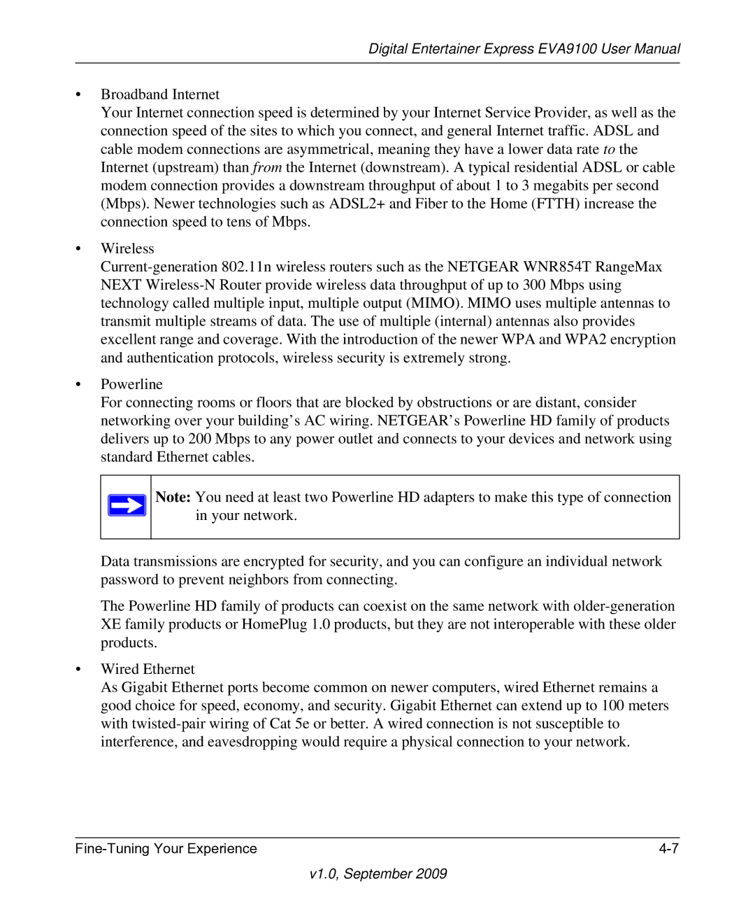 NETGEAR EVA9100 user manual V1.0, September 