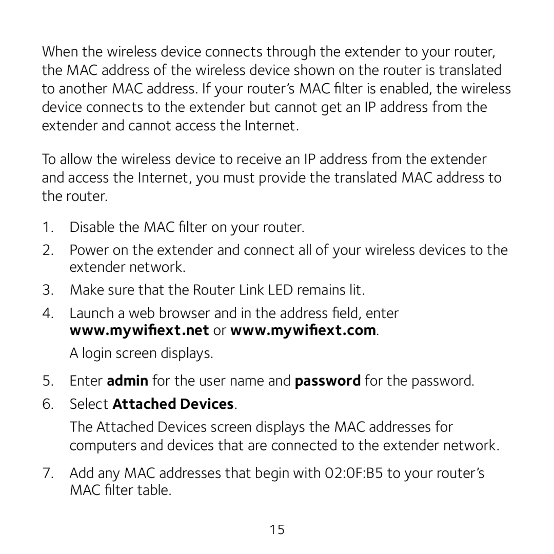 NETGEAR EX2700 manual Select Attached Devices 