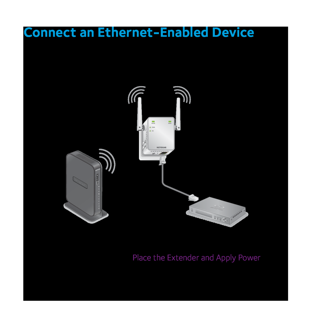 NETGEAR EX2700 Connect an Ethernet-Enabled Device, Set up the extender, Connect the extender to an existing WiFi network 