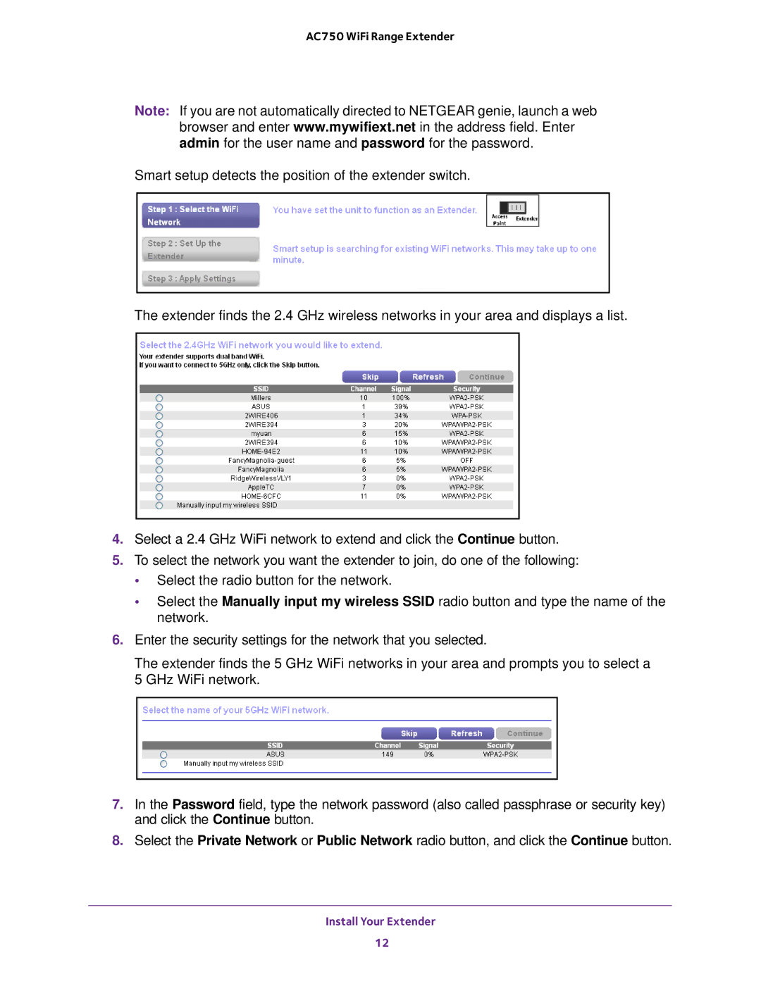 NETGEAR EX6100100NAS user manual Install Your Extender 