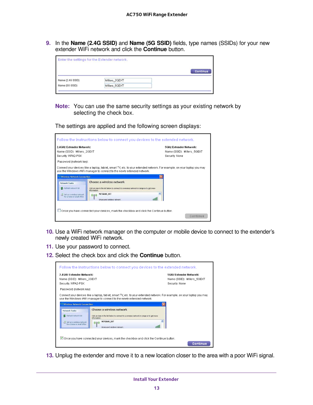 NETGEAR EX6100100NAS user manual Install Your Extender 