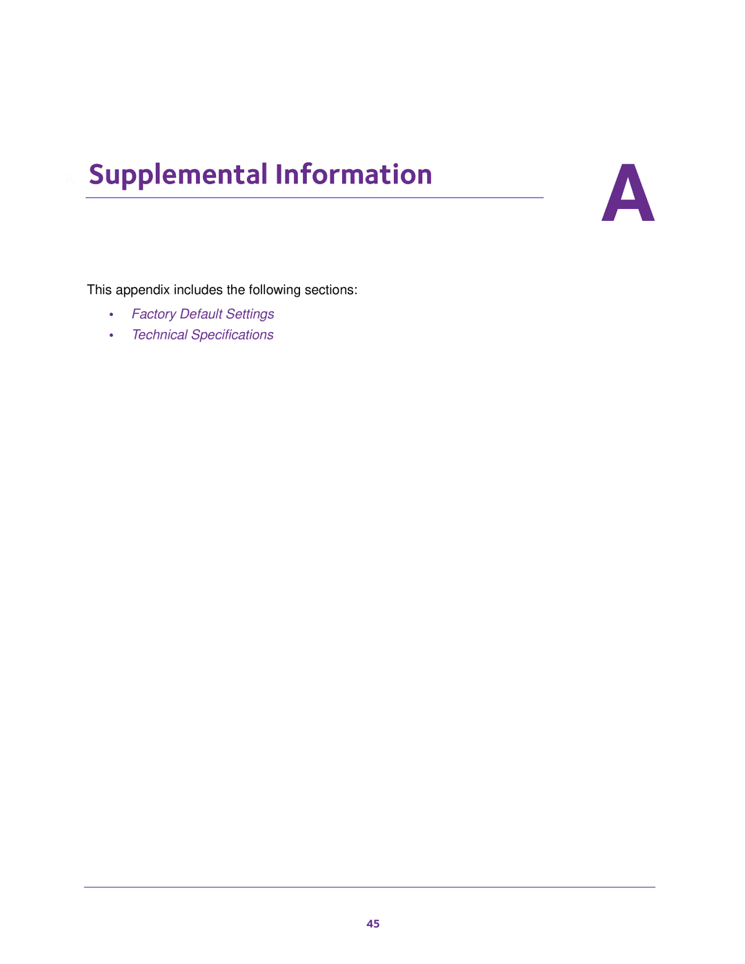 NETGEAR EX6100100NAS user manual Supplemental Information 