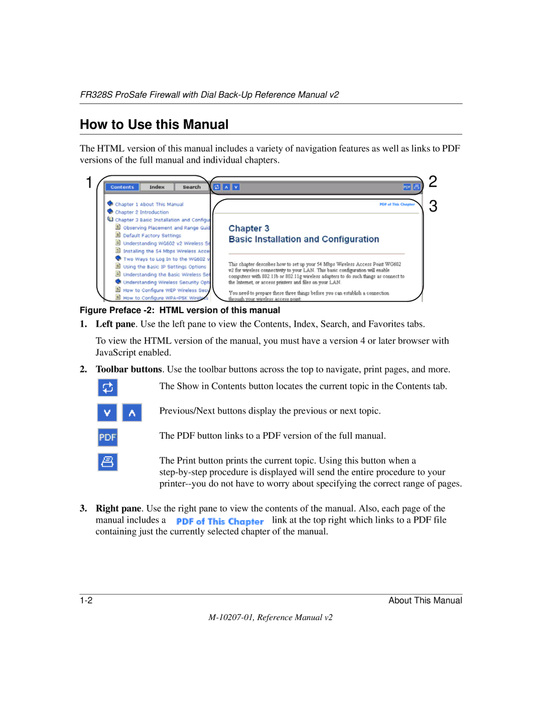 NETGEAR FR328S How to Use this Manual, Figure Preface -2 Html version of this manual 