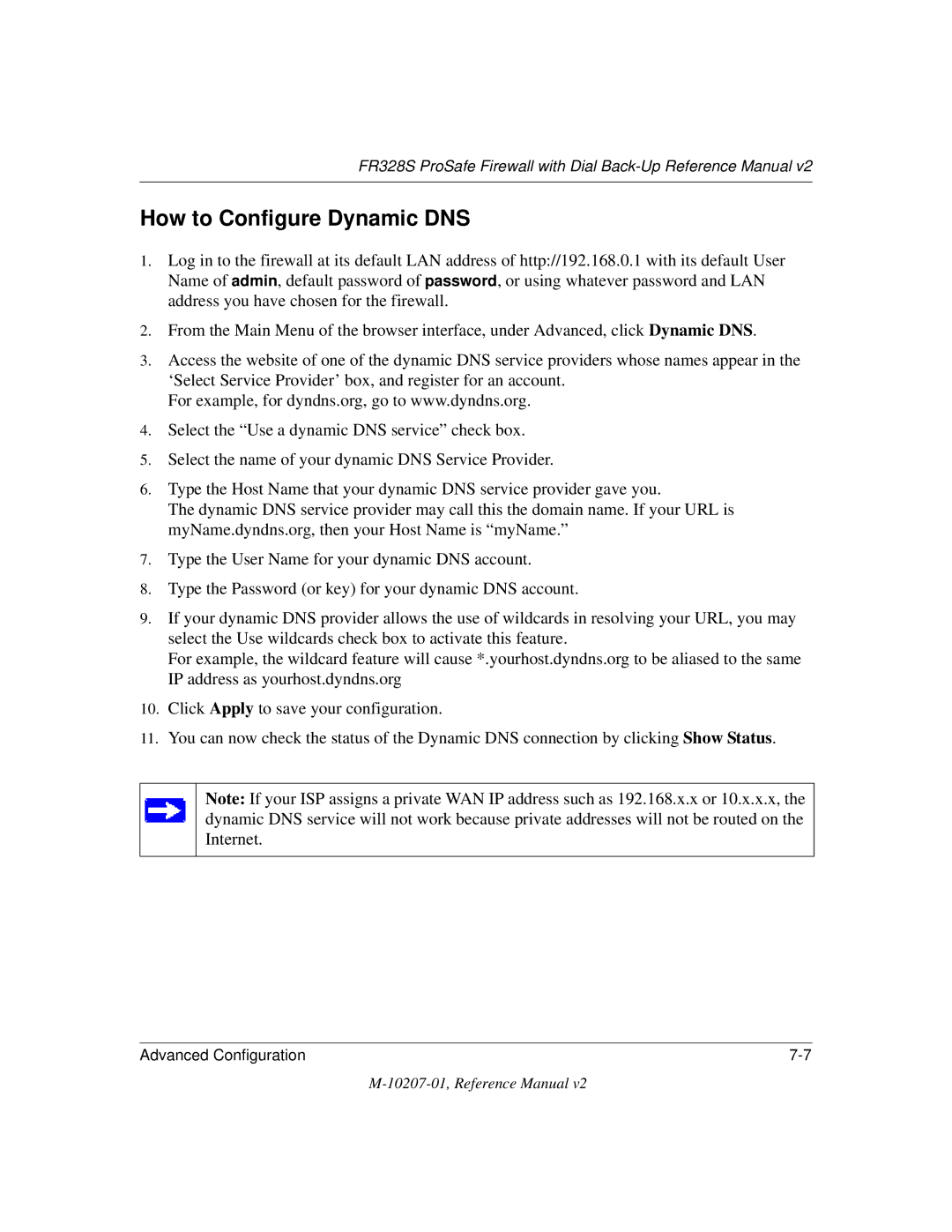 NETGEAR FR328S manual How to Configure Dynamic DNS 