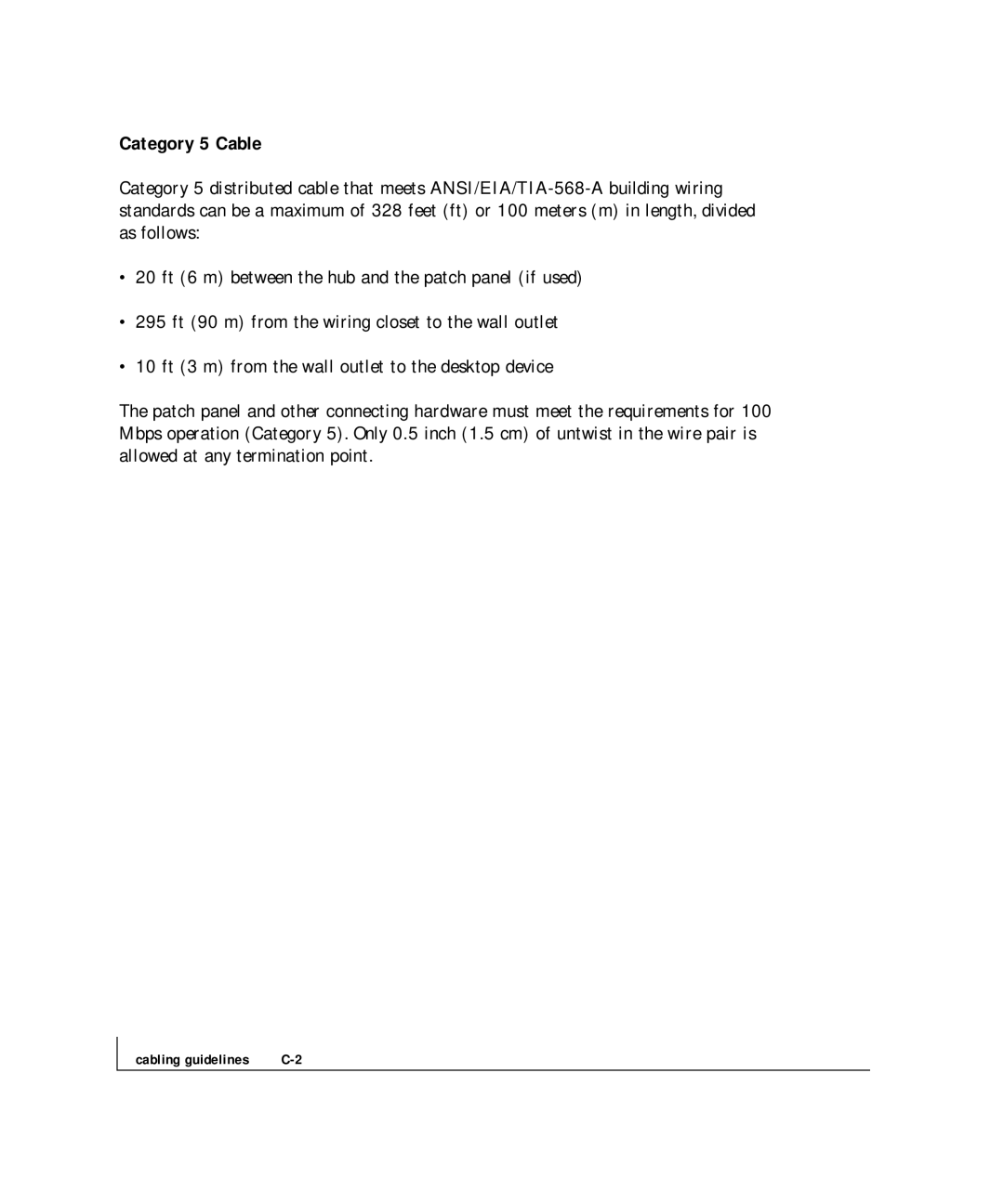 NETGEAR FS 517TS, FS 524S manual Category 5 Cable 