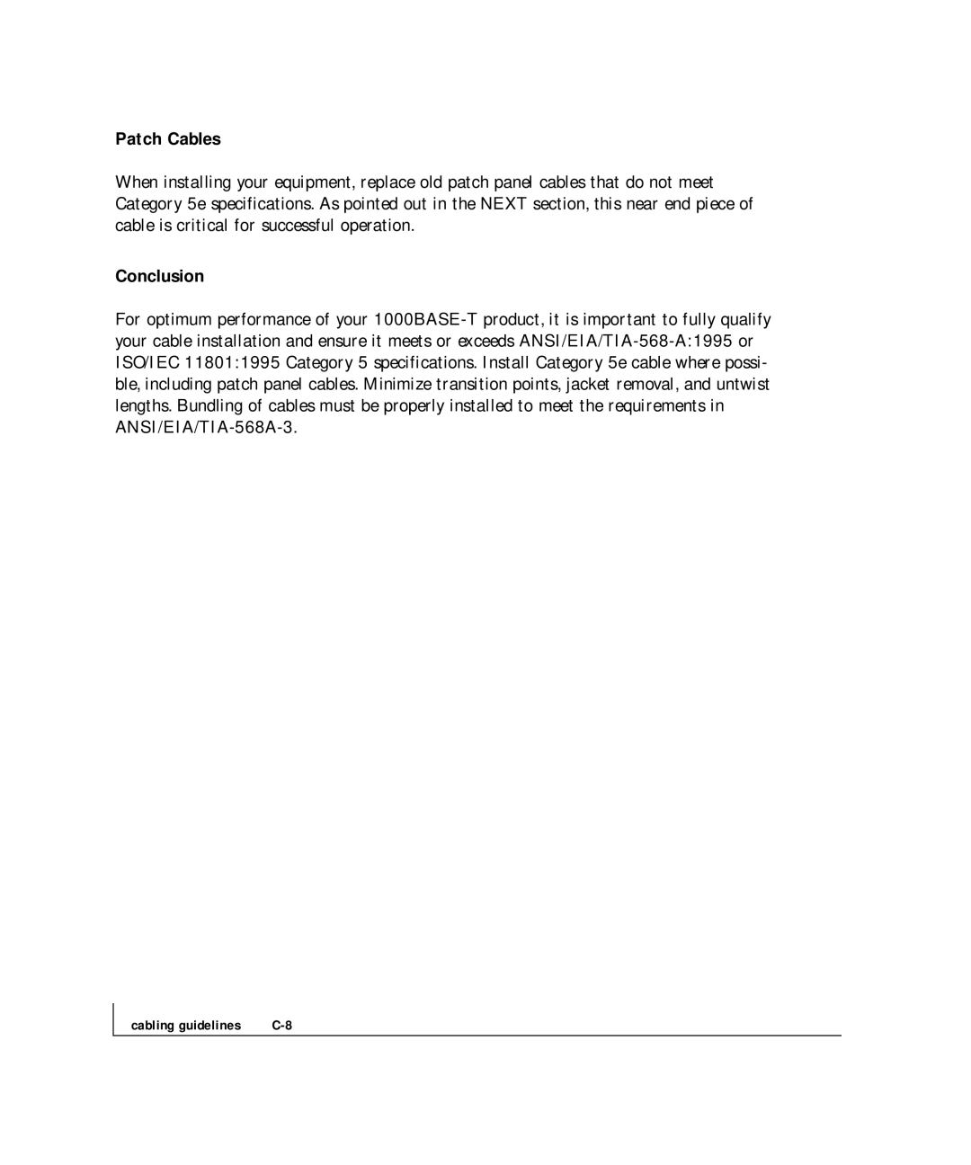 NETGEAR FS 517TS, FS 524S manual Patch Cables, Conclusion 