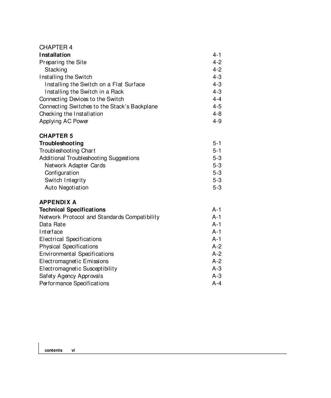 NETGEAR FS 517TS, FS 524S manual Installation, Troubleshooting, Technical Specifications 