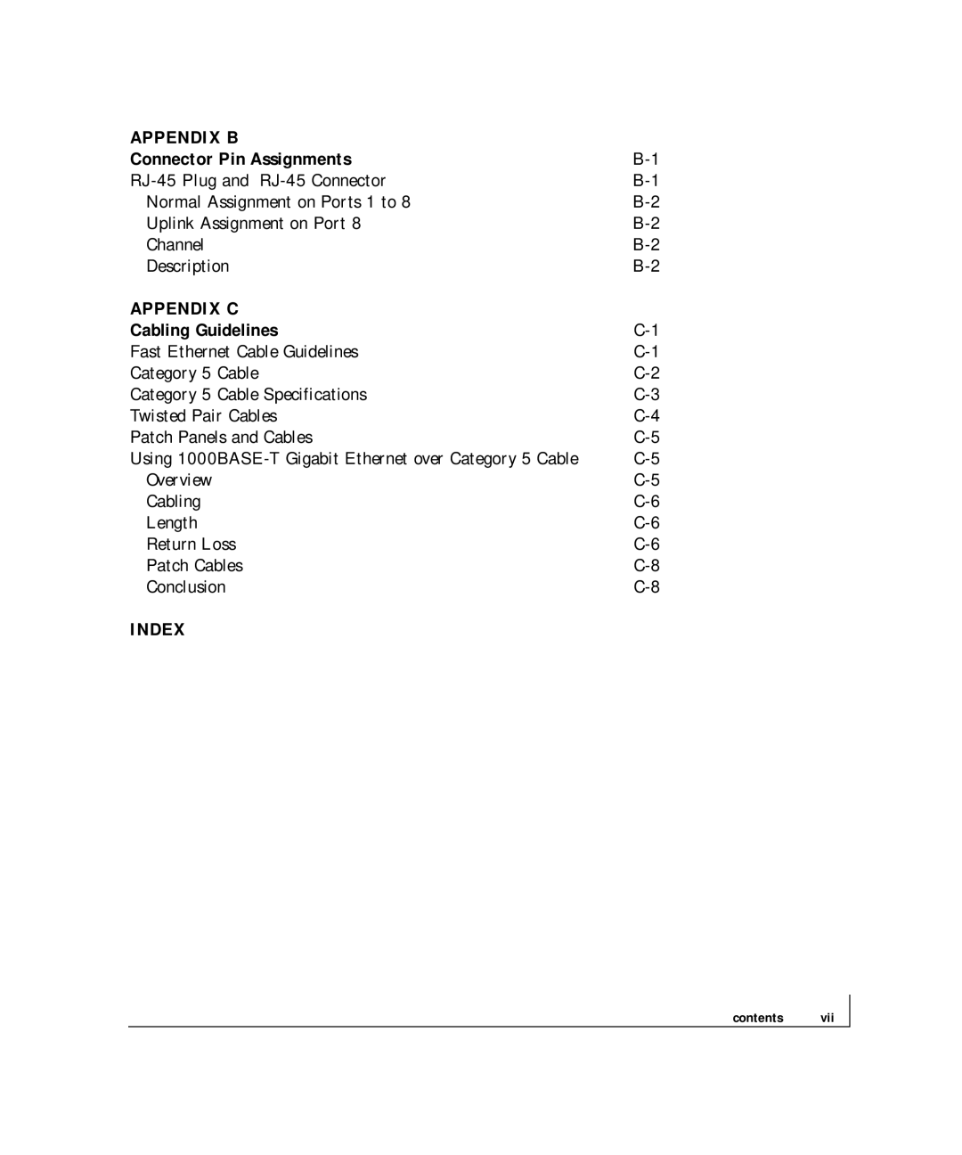 NETGEAR FS 524S, FS 517TS manual Connector Pin Assignments, Cabling Guidelines 