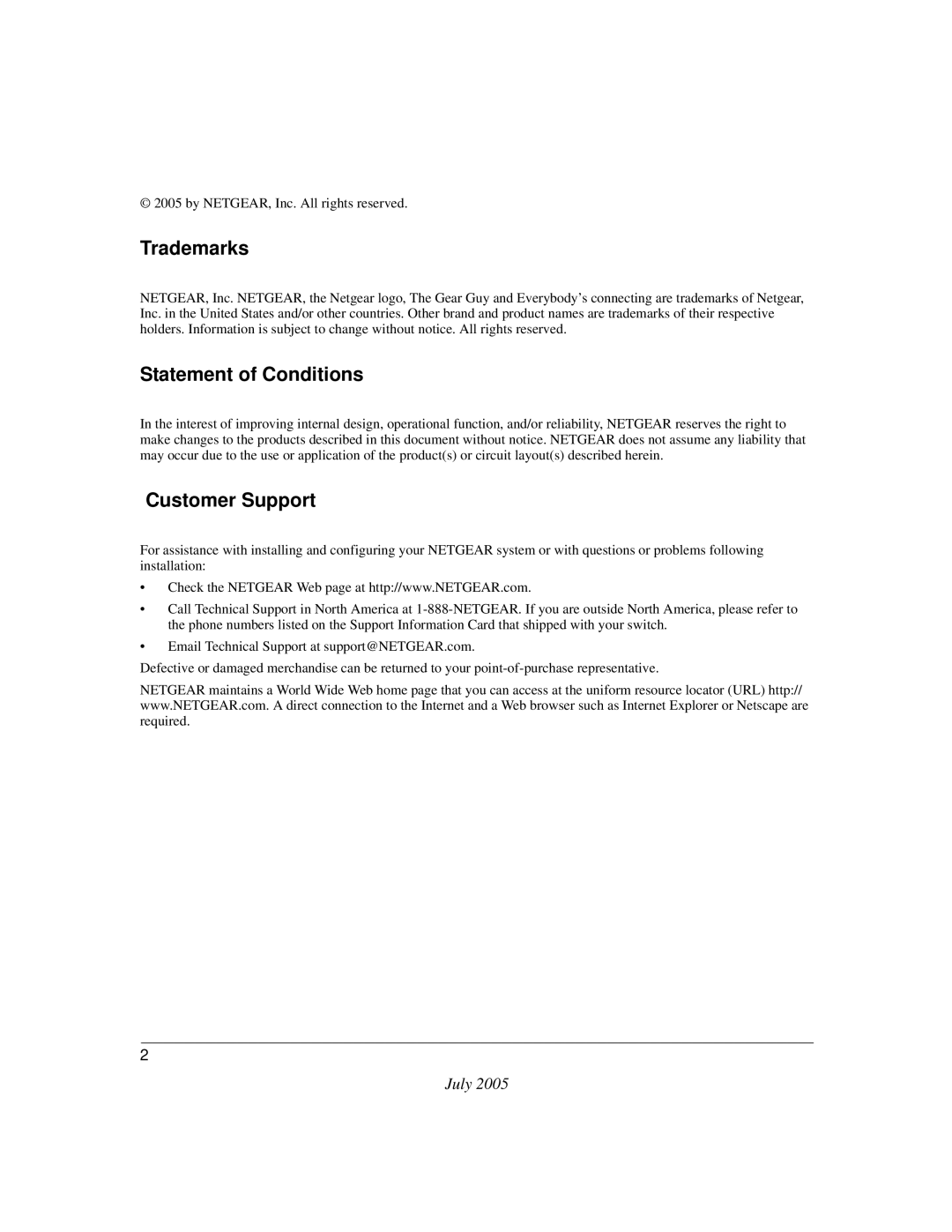 NETGEAR FS526T, FS750T2NA software manual Trademarks 