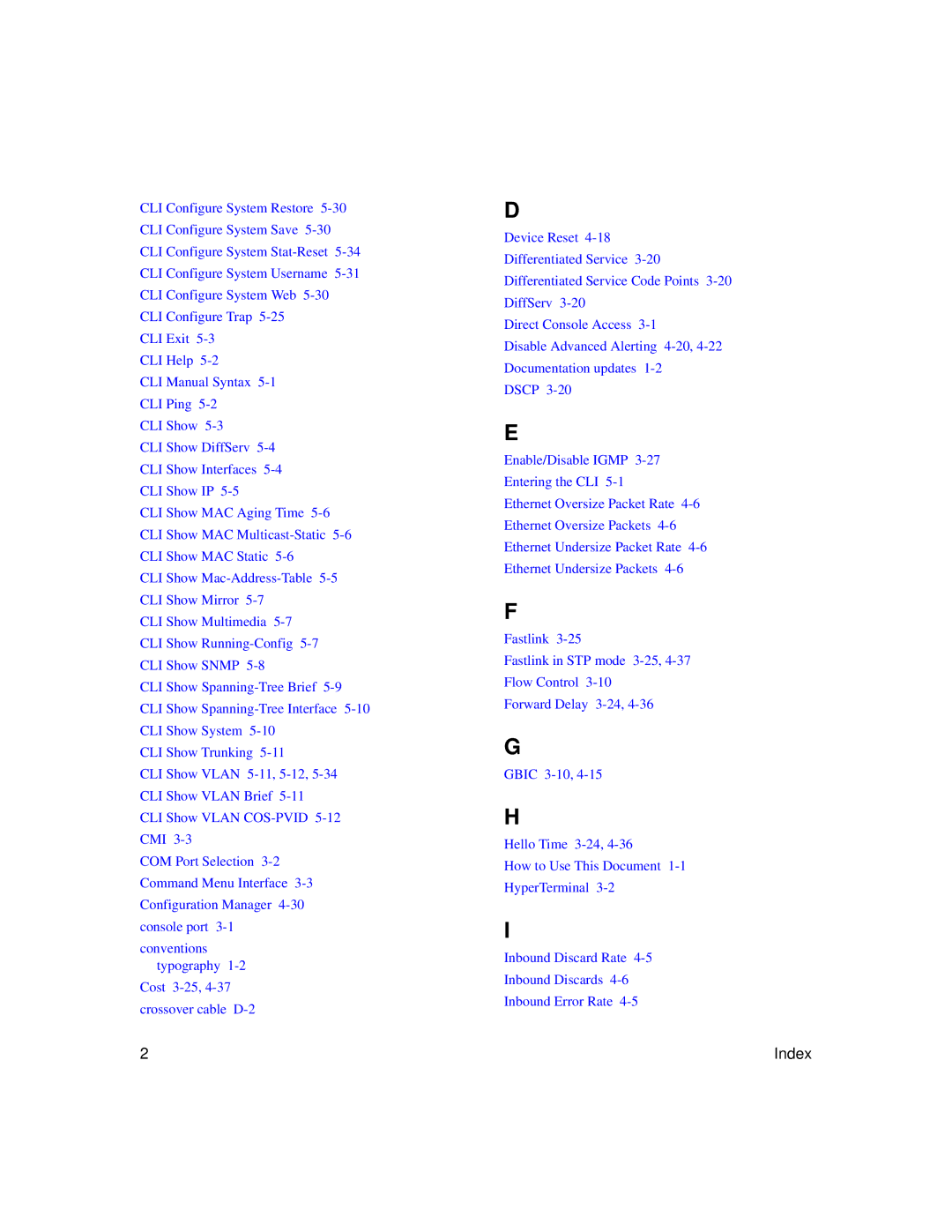 NETGEAR FS526T, FS750T2NA software manual Index 