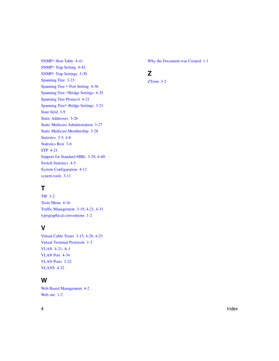 NETGEAR FS526T, FS750T2NA software manual Index 