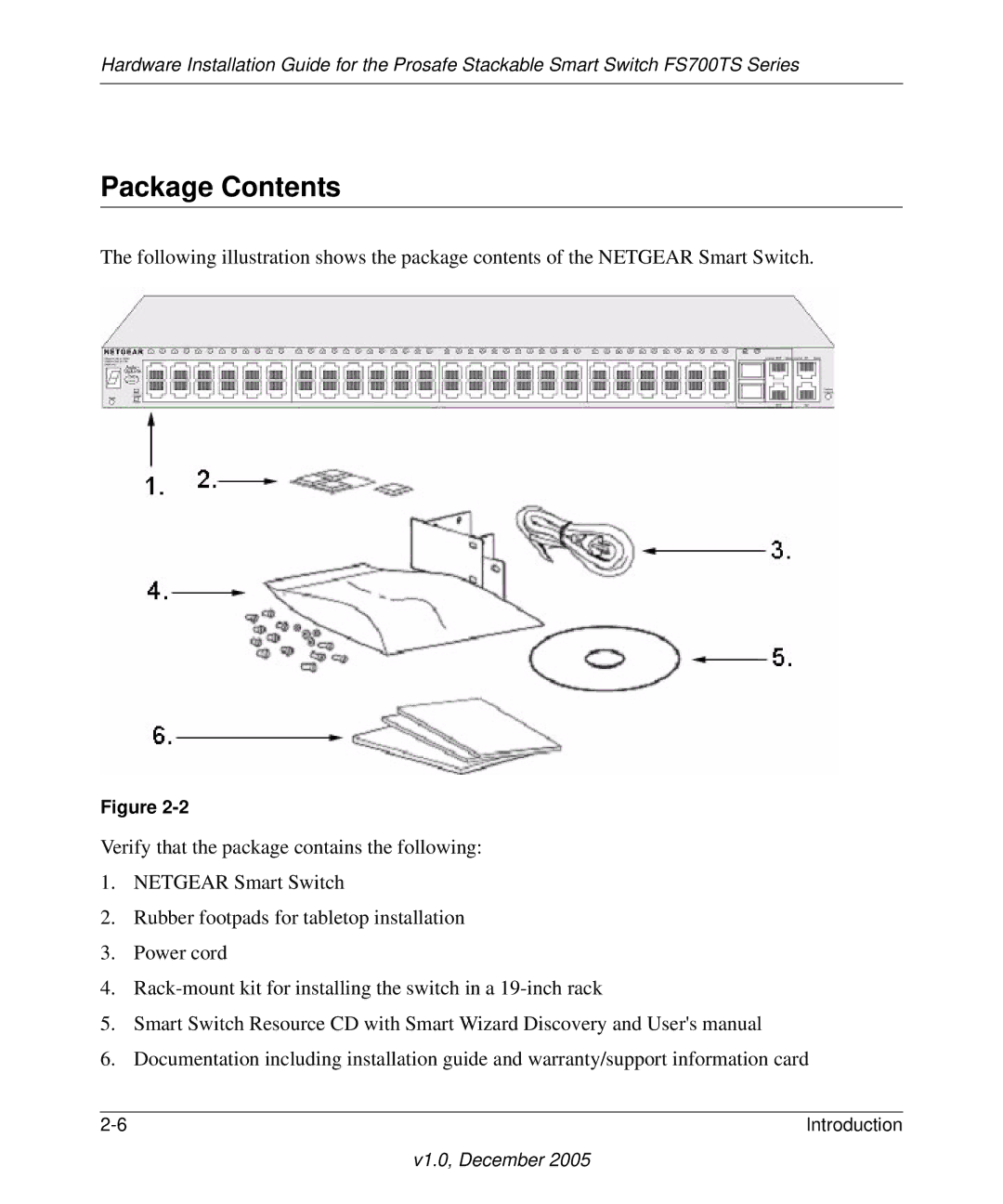 NETGEAR FS700TS manual Package Contents 