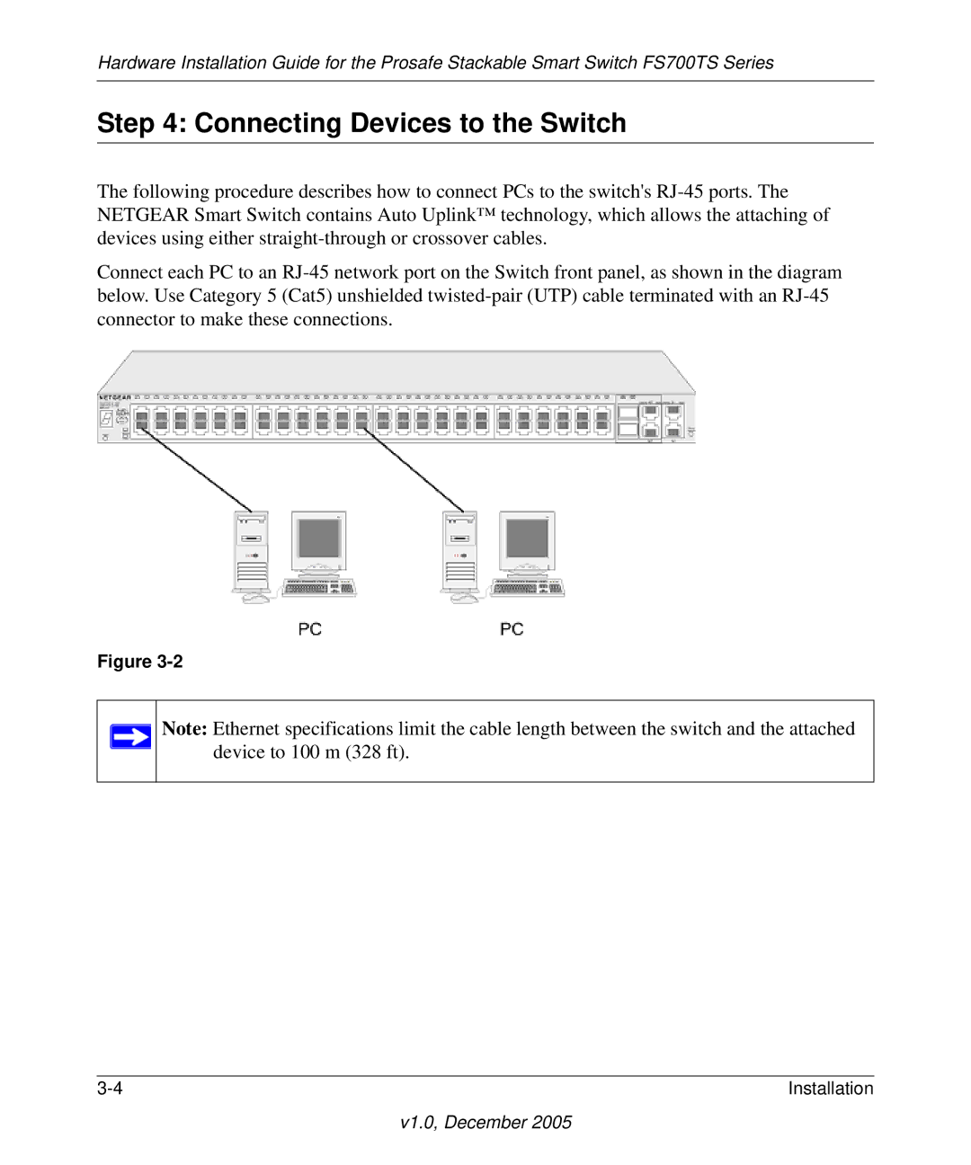 NETGEAR FS700TS manual Connecting Devices to the Switch 