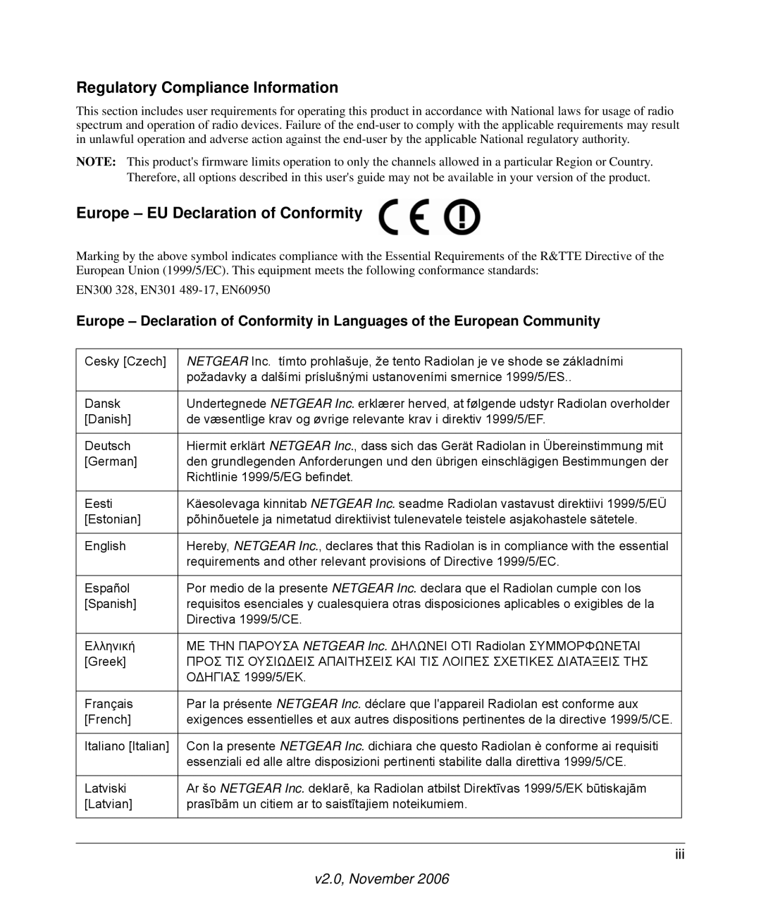 NETGEAR FS728TP manual Regulatory Compliance Information 