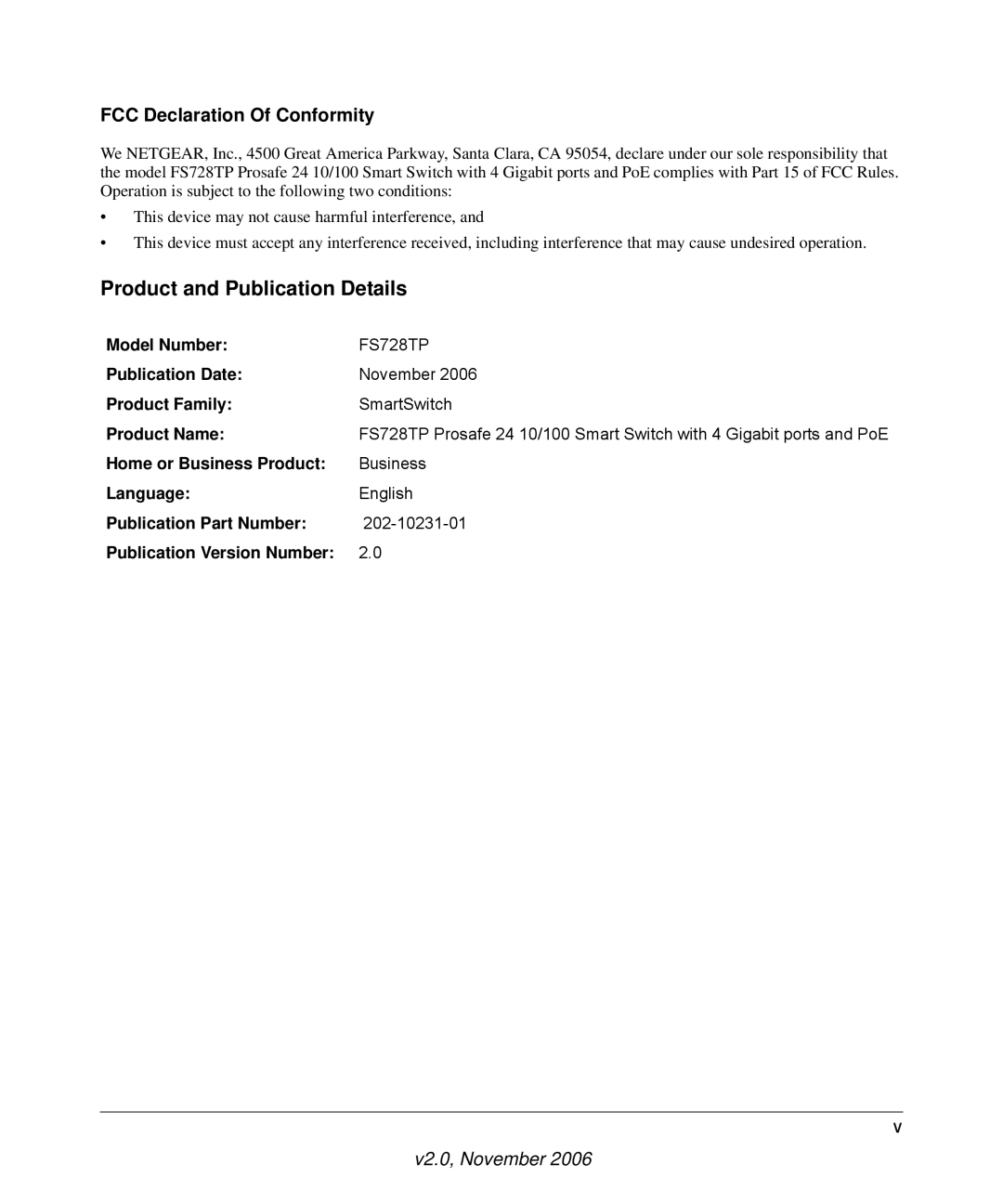 NETGEAR FS728TP manual Product and Publication Details 