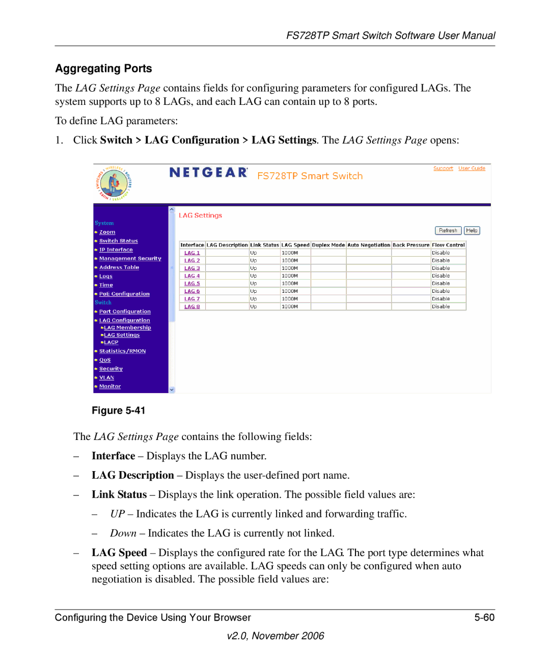 NETGEAR FS728TP manual Aggregating Ports 