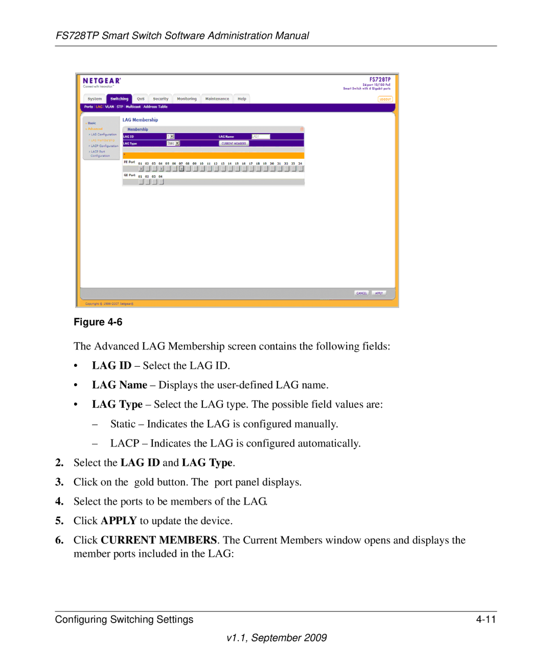 NETGEAR manual FS728TP Smart Switch Software Administration Manual 