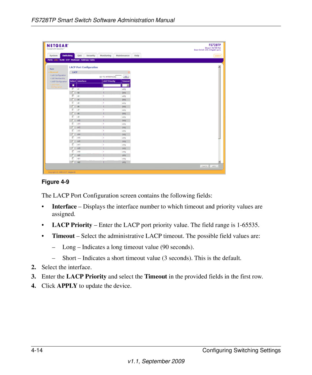 NETGEAR manual FS728TP Smart Switch Software Administration Manual 