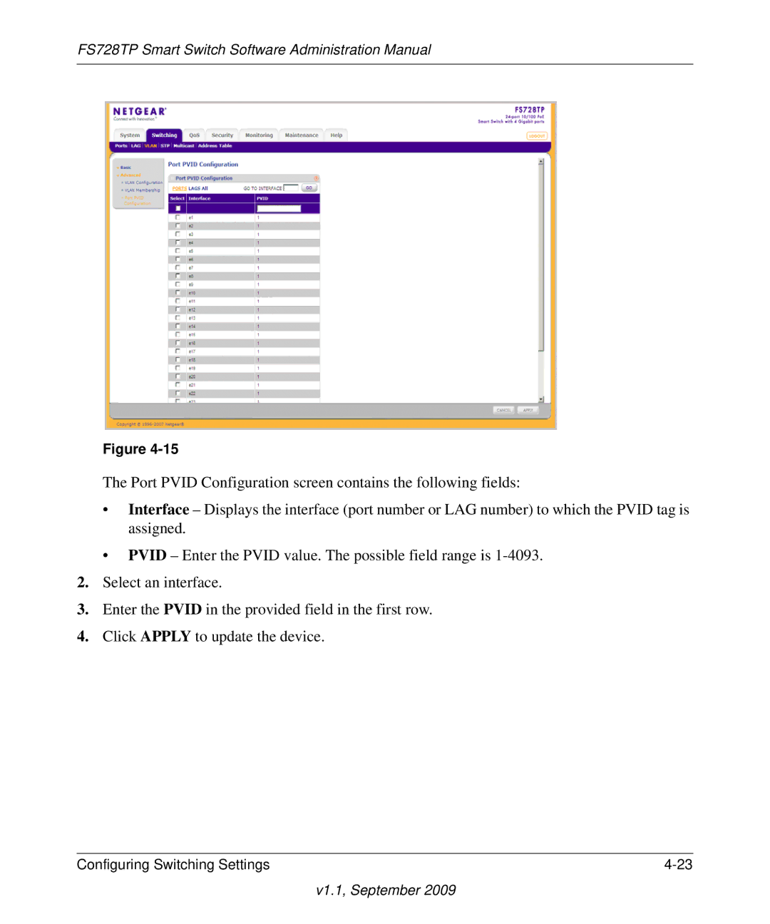 NETGEAR manual FS728TP Smart Switch Software Administration Manual 