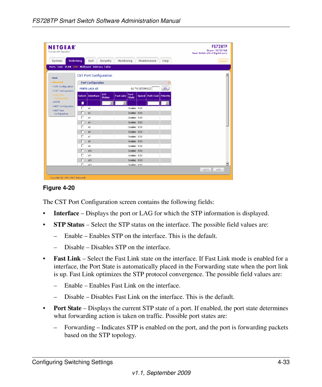 NETGEAR manual FS728TP Smart Switch Software Administration Manual 