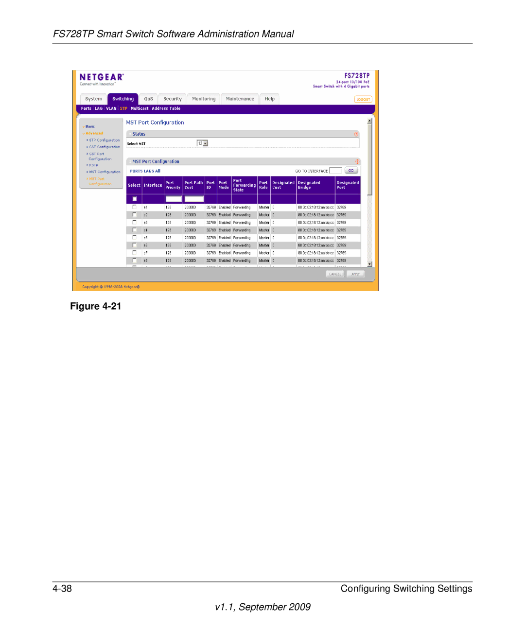 NETGEAR manual FS728TP Smart Switch Software Administration Manual 