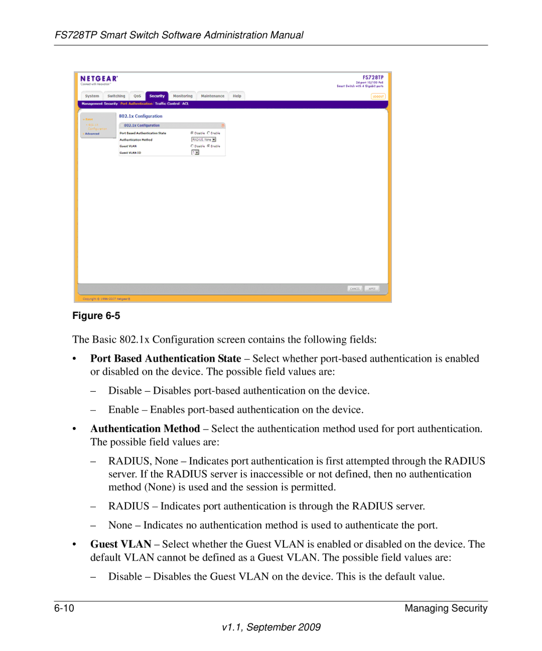 NETGEAR manual FS728TP Smart Switch Software Administration Manual 