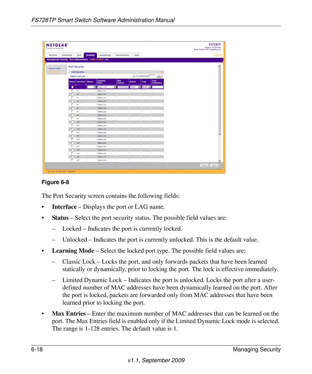 NETGEAR manual FS728TP Smart Switch Software Administration Manual 