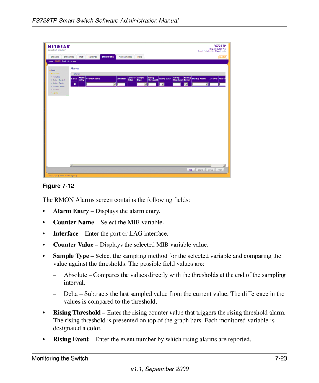 NETGEAR manual FS728TP Smart Switch Software Administration Manual 