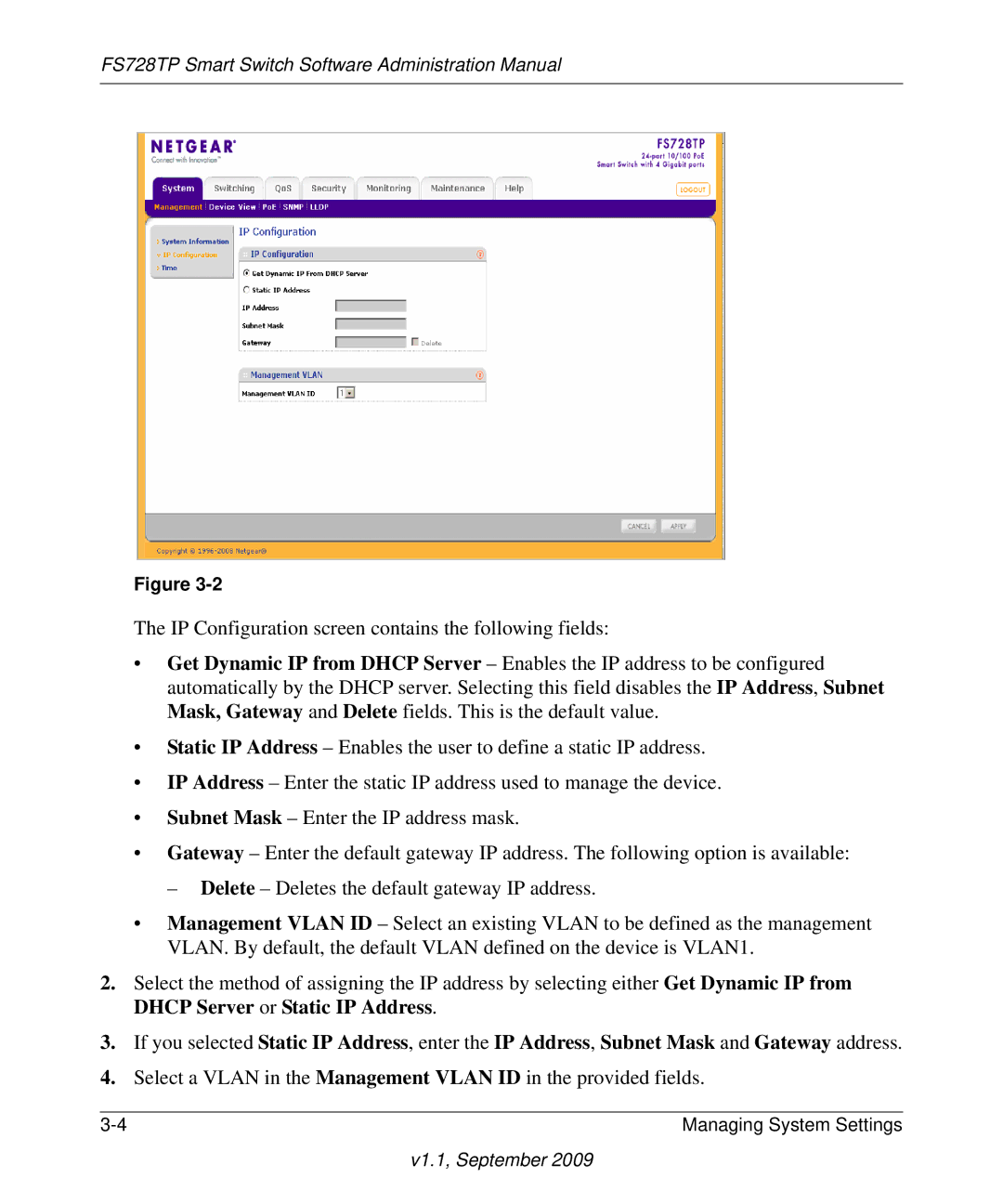 NETGEAR manual FS728TP Smart Switch Software Administration Manual 