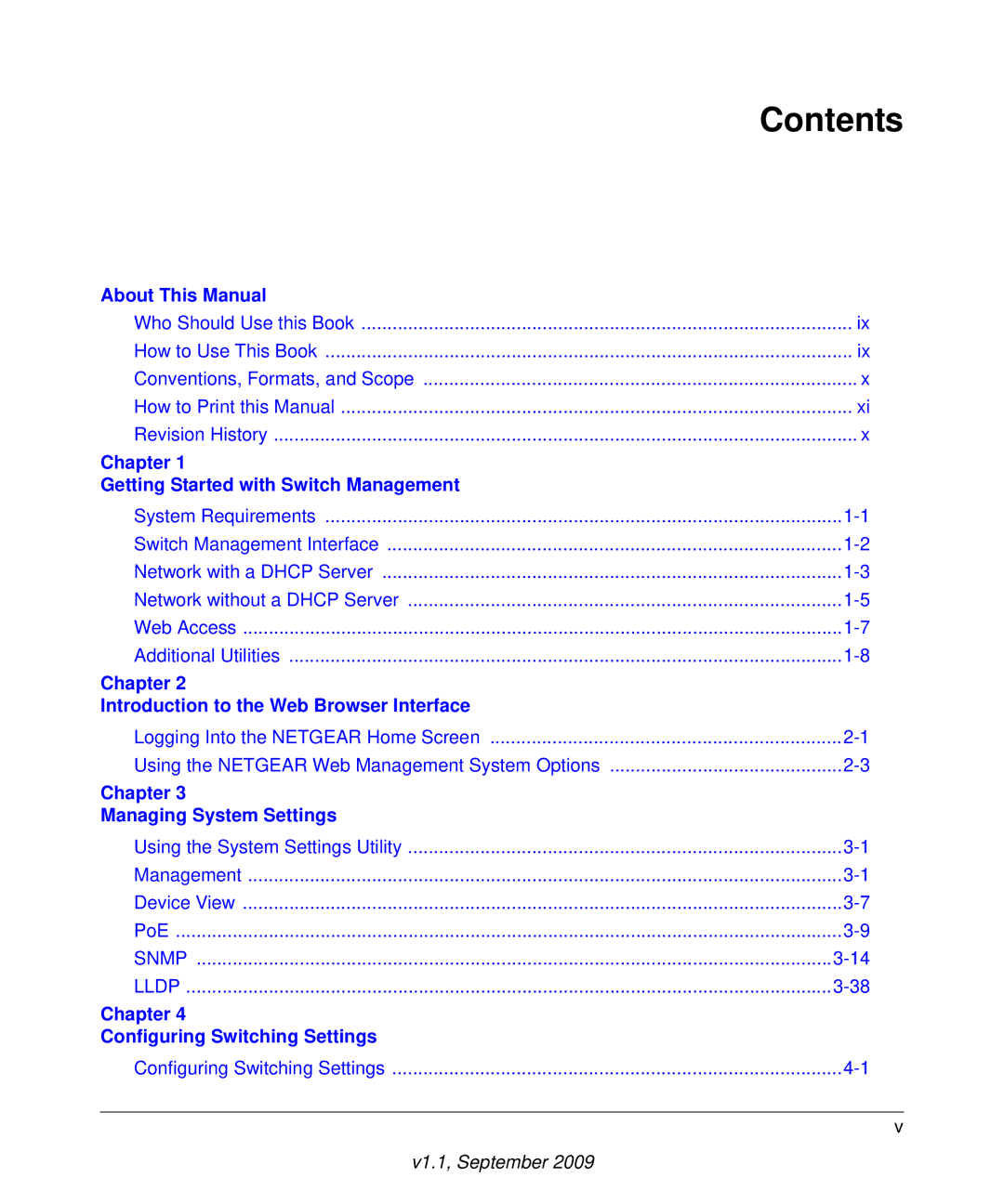 NETGEAR FS728TP manual Contents 